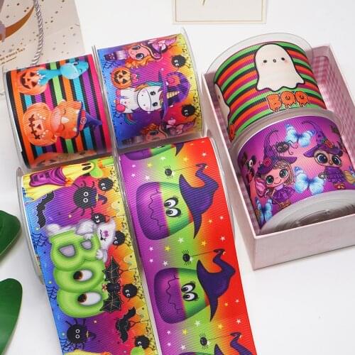 DIY Handmade Materials Printed Grosgrain Ribbon 50 Yard Per Size 55342