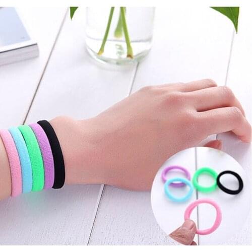 50 pcs/lot kids hair rope Hair Accessories Scrunchy Elastic Hair Bands Girls decorations Headbands Rubber Band gum for hair