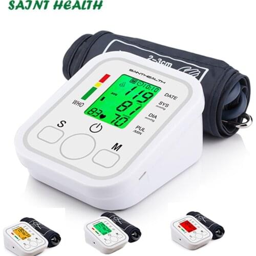English voice Automatic Blood Pressure Monitor Upper Arm Pulse Gauge Meter BP Heart Beat Rate Tonometer LCD Sphygmomanometer