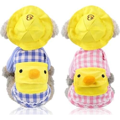 Net red explosion models pet yellow duck clothes kindergarten cartoon backpack cotton clothes pet clothes dog clothes