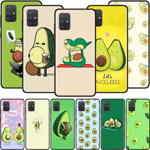 Silicone Case Cover for Samsung Galaxy A21S A51 A50 A70 A71 A12 A10 A20E A40 A20 A30 A21Phone Shockproof Shell Fundas Avocado