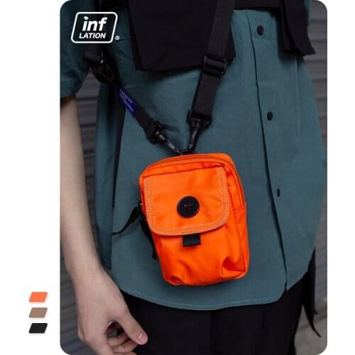 INFLATION Japanese Style Coin Purse Men Mini Waist Bag 2021 Fashion Small Card Bag Man Woman Sports Crossbody Bag 122AI2017