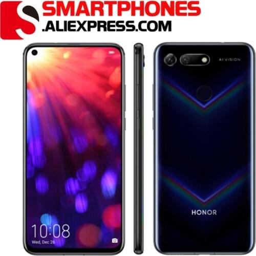 Global ROM honor V20 LTE Mobile Phone 6 RAM 128GB ROM 6.4" Kirin 980 OctaCore Andorid 9 Fast Charge View 20 NFC Phone