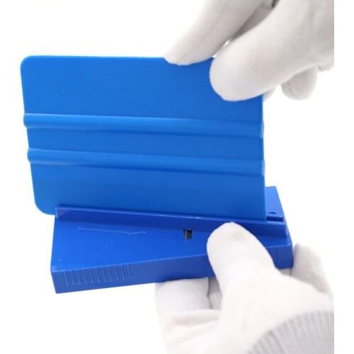 Free Shipping 4.5cm*9.5cm Plastic Blue Cutting Edge Squeegee Trimmer For Vinyl Application Scraper Repair Tools Car Wrap Tools