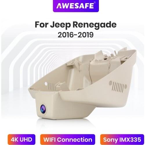 AWESAFE Video Camera Sony Sensor Dash Cam 4K For Jeep Front Camera Car DVR Night Vision For Jeep Renegade 2016 2017 2018 2019