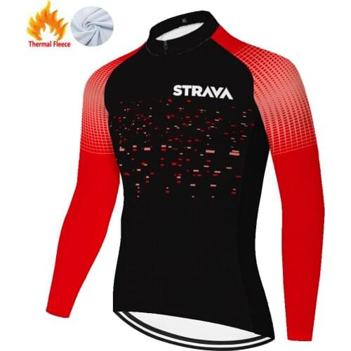 Strava Winter Thermal Fleece Cycling Fietskleding Heren Maillot Cyclisme Homme 사이클링 Bike Jersey Ciclismo Tricota Ciclismo Hombre