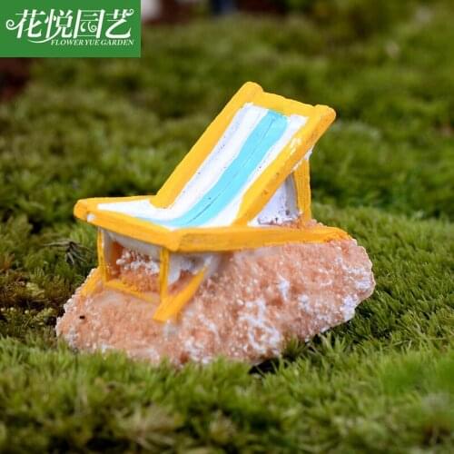 1pc Beach chair miniatures Miniature For Dolls House Scale Deckchair Lounge Beach Chair For Lovely