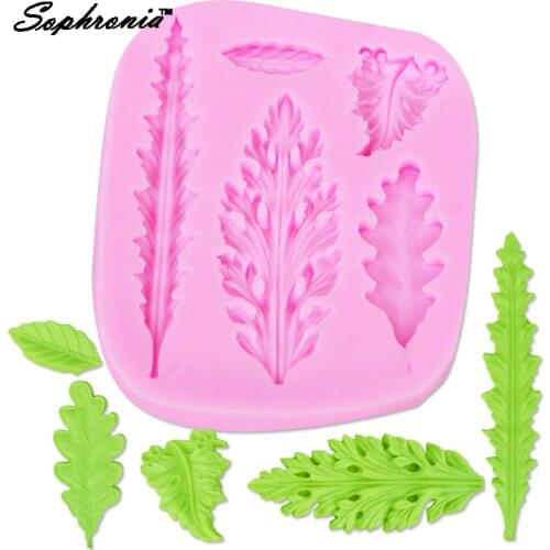 10pcs/set Flower Leaf Silicone Mold Fondant Cake Decorating Moulds Gumpaste Chocolate Baking Tools Bakeware m311,10.5*8.5*1cm