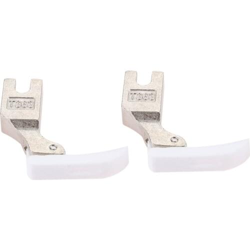 2Pcs T363 Sewing Machine Presser Feet Toothpick Thin Plastic Presser Foot Flat Wagon Zipper Narrow Presser Foot 37*33*7mm