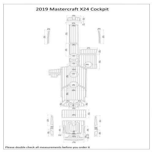 2019 Mastercraft X24 Cockpit Pad Boat EVA Teak Decking 1/4" 6mm