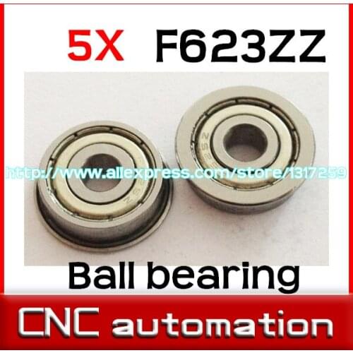 5pcs F623 F623ZZ Shielded Model Flange Bearing 3 x 10 x 4mm FOR 3MM SHAFT radial shaft