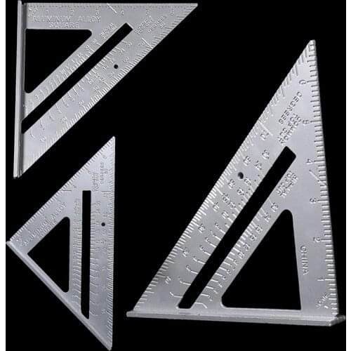 7 inch Aluminum Speed Square Protractor Rafter Triangle Ruler Square Speed Carpenter Framing For Measuring Tool