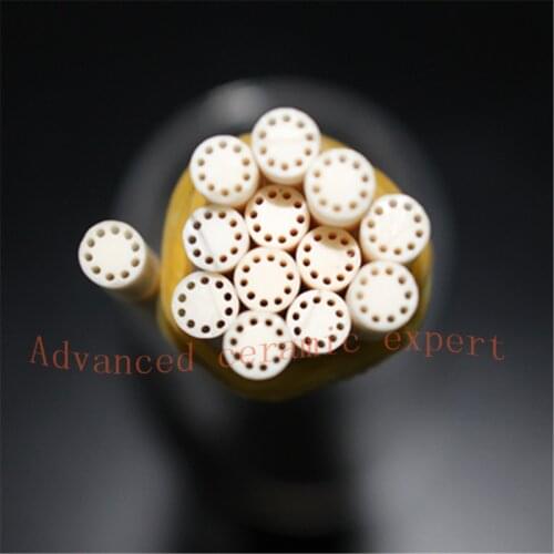 99.5%Al2O3 High Thermal Corundum Tube OD7*ID1mm/Round Ten-Bore Alumina Tube/Insulating Ceramics For Thermocouples Sensors