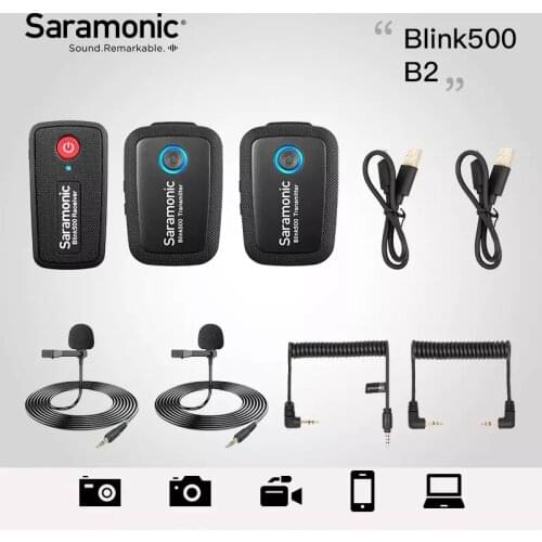 Saramonic Blink500 Wireless Microphone Professional Voice Studio MIC For DSLR Phone Camera Laptop For Youtube Review Vlog