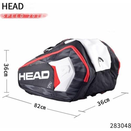 Large Backpack Original HEAD Tennis Bag Tennis Racket Double Shoulder Bag 9 Tennis Rackets Large Backpack Tenis Raquete Package