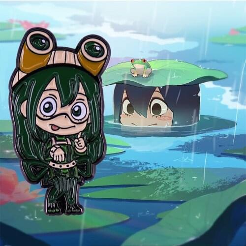 My Hero Academia Froppy Tsuyu Chan Brooch Anime Otaku Pin Its gonna rain