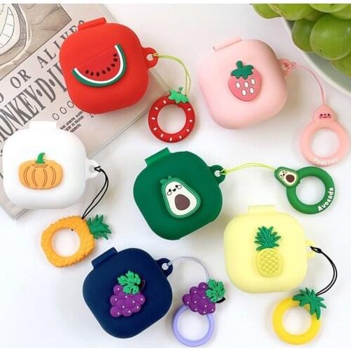DIY Delicious Fruit Case For Samsung Galaxy Buds Live TWS Case Bluetooth Headphone Box Shockproof Protective Cover Headset Bag