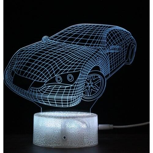 Decorative Light 3D Lights Plug-in Seven Color LED Night Light Childrens Modern Simple Bedroom Bedside Living Room Desk Lamp