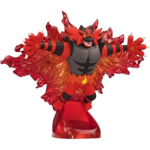 Original TAKARA TOMY Pokemon Cartoons Anime Figures Toys ZW Incineroar Action Figures Collection Model Hand-made Childrens Gifts