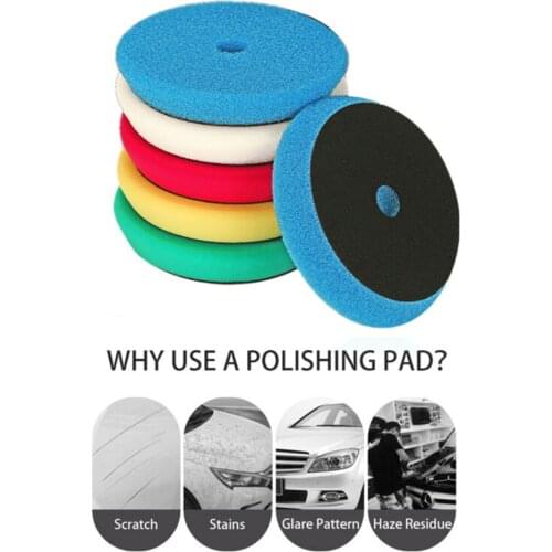 Sponge Polishing Pad 5pcs 6inch Polyether Buffing Sponge Polishing Pad 150mm For Car Buffer Polisher Sanding