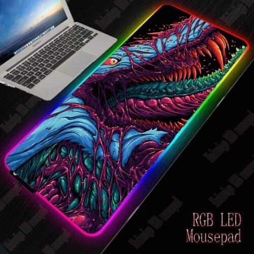 Large Size Gaming Mouse Pad RGB LED Light Big Mat Office Computer Keyboard Monster Series pad for CSGO