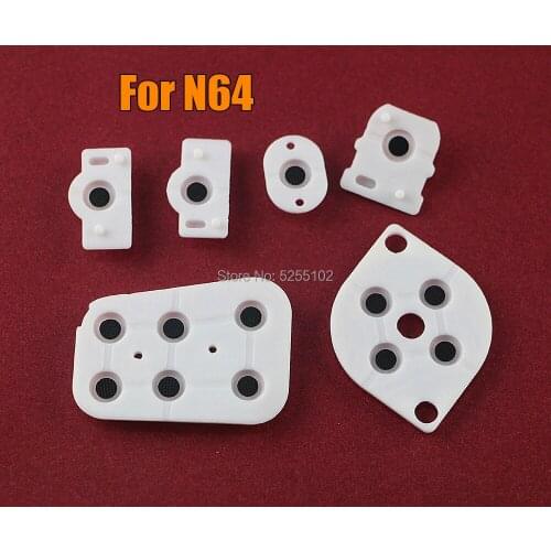 2sets Replacement Conductive Silicon Rubber Pad A B X Y D Pad Buttons for Nintend N64 Controller Joy Pad Conductive Button