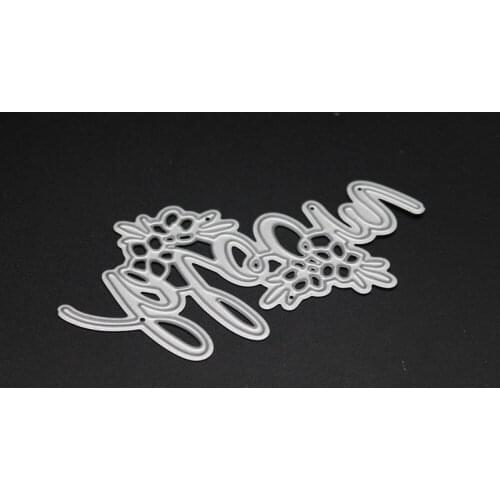 Bloom Letter Metal Cutting Dies Flower Frame Stencil Christmas Die Cut Scrapbooking Embossing Stamps And Dies 2019 New Craft