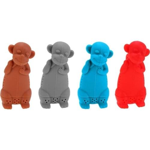 MOFUNYO Food-Grade Silicone Monkey Tea Infuser Loose Leaf Strainer Coffee Filter Diffuser