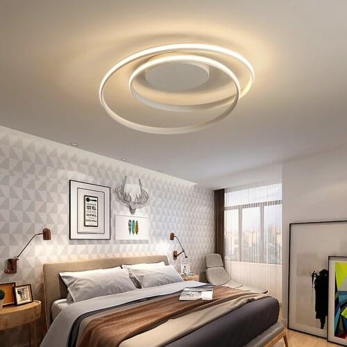 New Modern Led ceiling Chandelier lights white/black color lustre led For Livingroom Bedroom chandelier lighting lampadario led