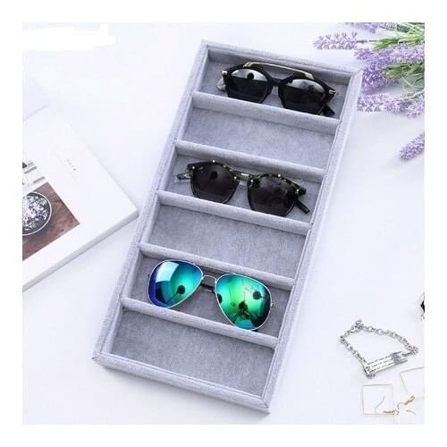 Enlightened Decor New Suede Gray Division Glasses Stand