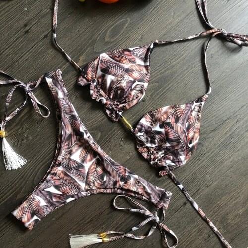 New Sexy Bikini 2021 Print Swimsuit Women Swimwear Push Up Bikini Set Brazilian Bathing Suit Summer Beach Wear Swimming Suit