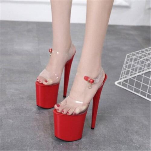 Stage 20cm European and American nightclub shoes, waterproof platform Roman fish mouth lady high heel sandals