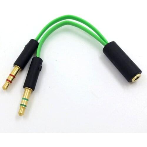 Computer Headset Two-in-one Transfer Cable Adapter Headset Game Splitter Audio Conversion for Razer Headphone