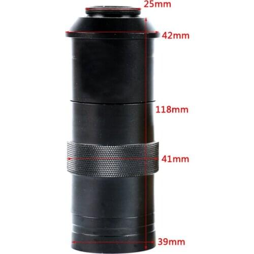 Free Shipping Industry Microscope Camera C-mount Lens Glass 8X-100X Magnification Adjustable 25mm Zoom Eyepiece Magnifier