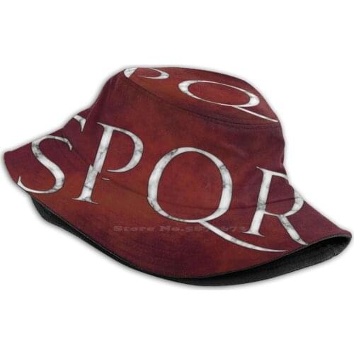 Spqr - The Senate And People Of - In Marble On Red Pattern Hats Outdoor Hat Sun Cap Spqr Republic Senate People Livy Cicero