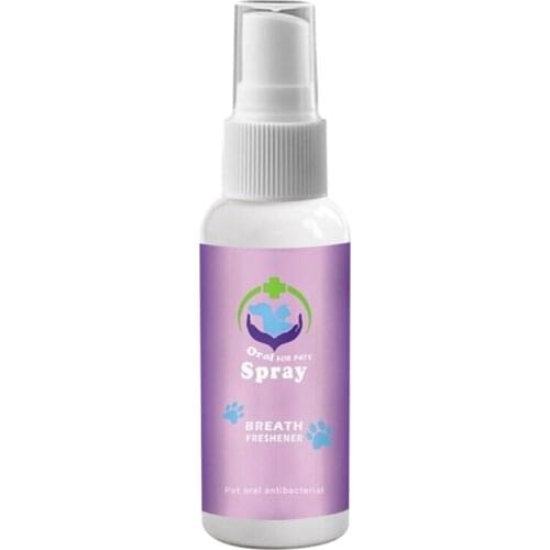 Pet Teeth Cleaning Spray Eliminate Bad Breath Prevent Oral Disease in Dogs Cats Dog Breath Freshener Spray Eliminate Bad Breath