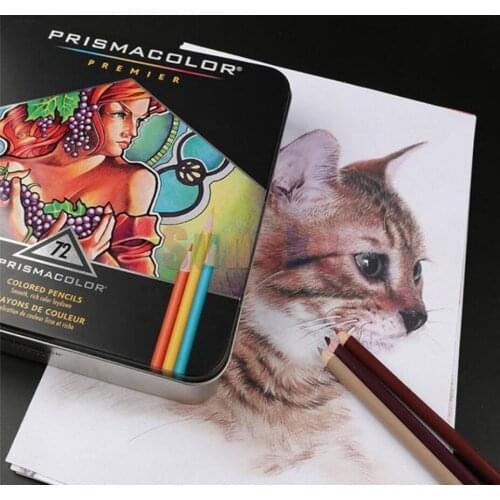 Us Prismacolor Premier 72 lapis Cor do Chumbo drawing pencil portrait skin oily pencil artist sanford professtional color pencil