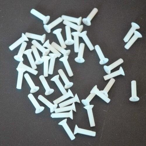 50Pcs M2.5 M3 M4 Flat head Phillips Screws Nylon Plastic Screw