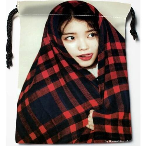 High quality Custom IU printing storage bag drawstring bag gift Satin bags 18*22cm Compression Type Bags