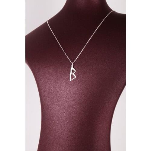 UM US JEWELRY Women 'S 925 Sterling Silver Letter B Pendant