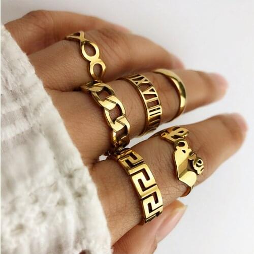 Love Stainless Steel Rings for Women Anillos Jewelry 2021 trend Ring Girls Gift Bijoux Femme Matching Ringen Vintage Bagues
