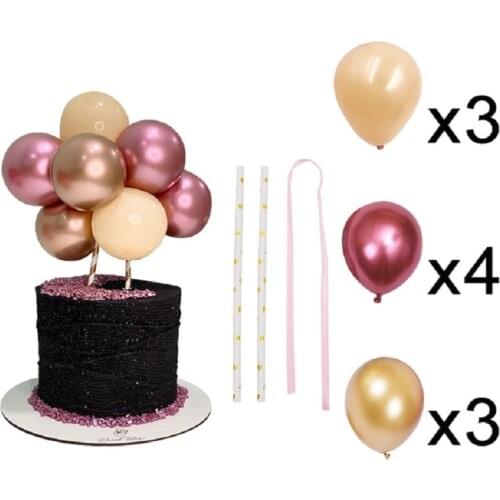 1set 5 Inch Metal Balloon Cake Topper Cloud Shape Confetti Balloons for Kids Birthday Baby Shower Wedding Party Decor Supplies