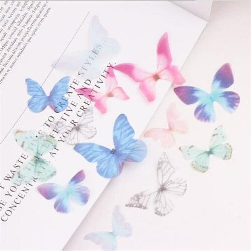 10pcs/lot DIY Earrings Hand Made Material Tulle Butterfly Wings Romantic Aesthetic Temperament Accessories Wholesale