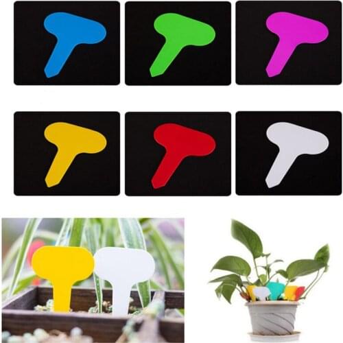 100pcs Colorful Plant Labels Markers Garden Vegetable Tags Sign PVC Gardening Stake on Soil Paint Sticks Waterproof