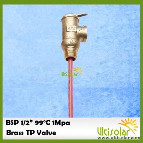 1Mpa BSP G1/2" Temperature and Pressure Relief Valve as TP Safety Valve for Solar Water Heaters System 1Mpa 99 centigrade