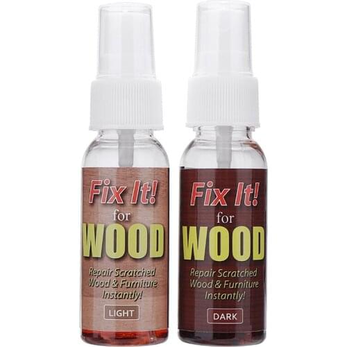 2pcs Magic Instant Wood Scratch Remover Blemishes Holes Scuffs Repair Fix Paint for Wooden Floor Door Furniture Polishing Spray