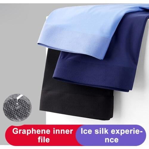 3Pcs Men Underwear Flat Pants Silk Dry And Comfortable Mens Breathable Sexy шорты Underwear Fit Men шорты мужские Boxer