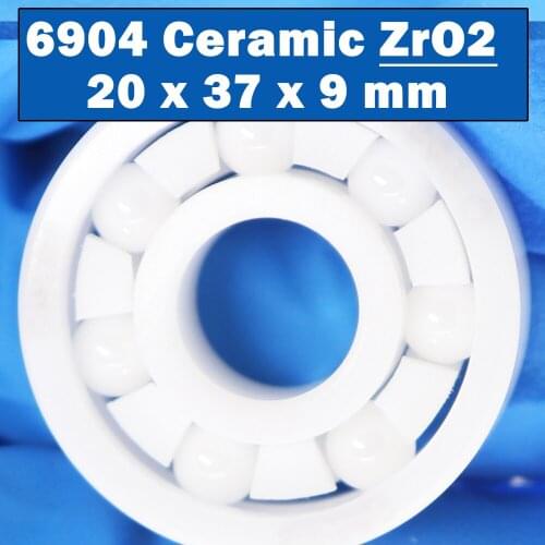 6904 Full Ceramic Bearing ( 1 PC ) 20*37*9 mm ZrO2 Material 6904CE All Zirconia Ceramic 6904 Ball Bearings