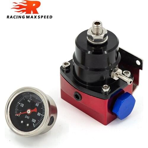 AN6 high pressure fuel regulator pressure adjustable fuel regulator boost Fuel Pressure Regulator black color
