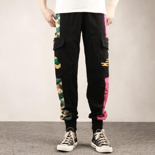 Anime Demon Slayer Casual Pants Cartoon Kamado Tanjirou Agatsuma Zenitsu Tomioka Giyuu Sweatpants Fashion Unisex